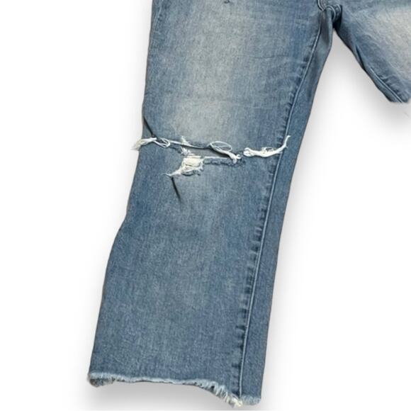 J. Crew Women's Slim Broken-In Boyfriend Fray Hem Jeans, Blue, Size 29 - Picture 5 of 11